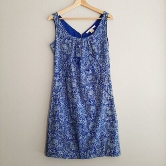 NOUGAT LONDON Sleeveless Mini Dress Floral Paisley Blue Sz 2 - Picture 2 of 11